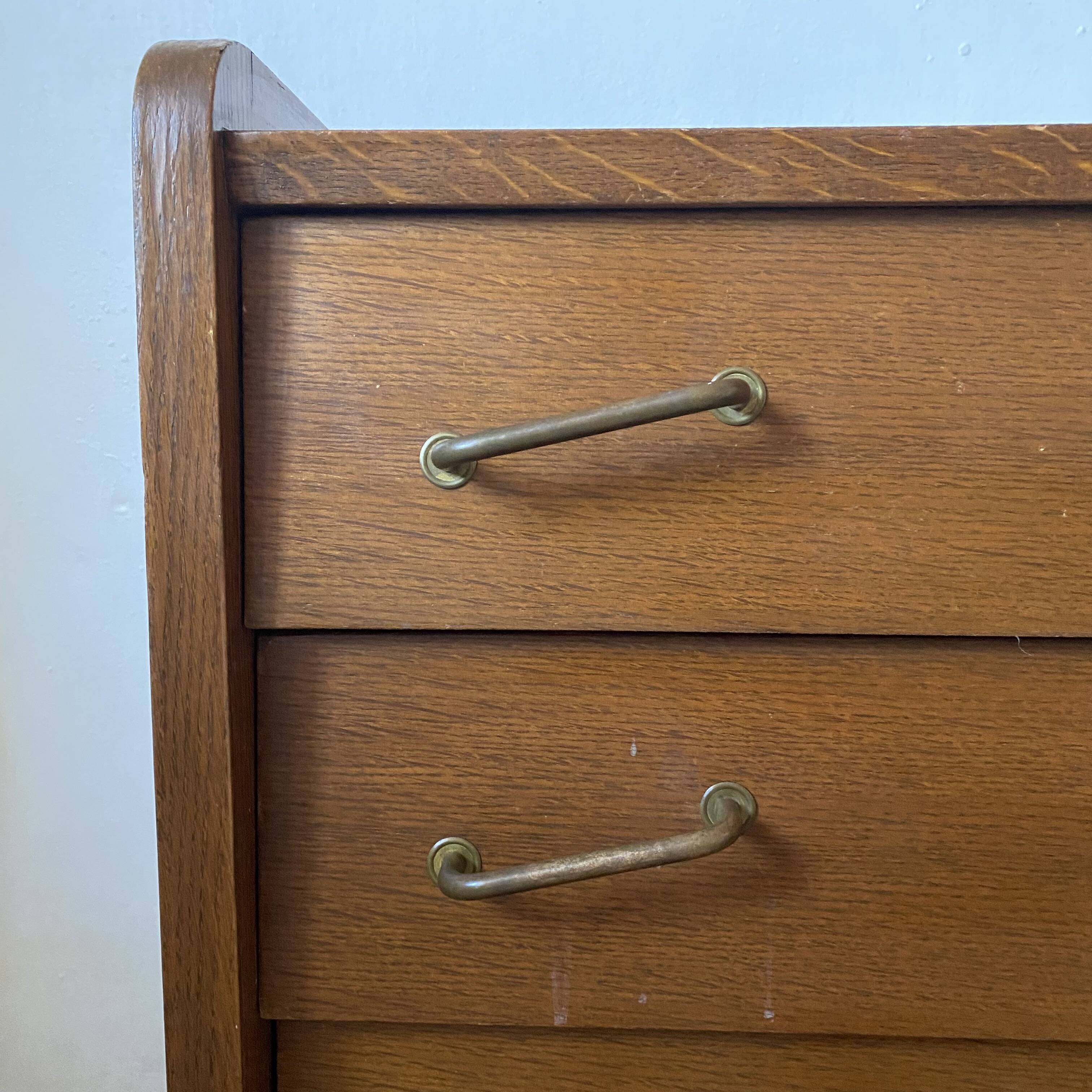 Vintage Scandinavian commode with tapered legs.