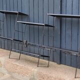 60s string wall shelf modular in black metal