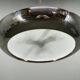 1930s Bauhaus UFO Chrome and Glass Pendant Light, Czechoslovakia