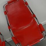 Set of Two Red Chairs by Dalvera for Les Arcs, 1960s