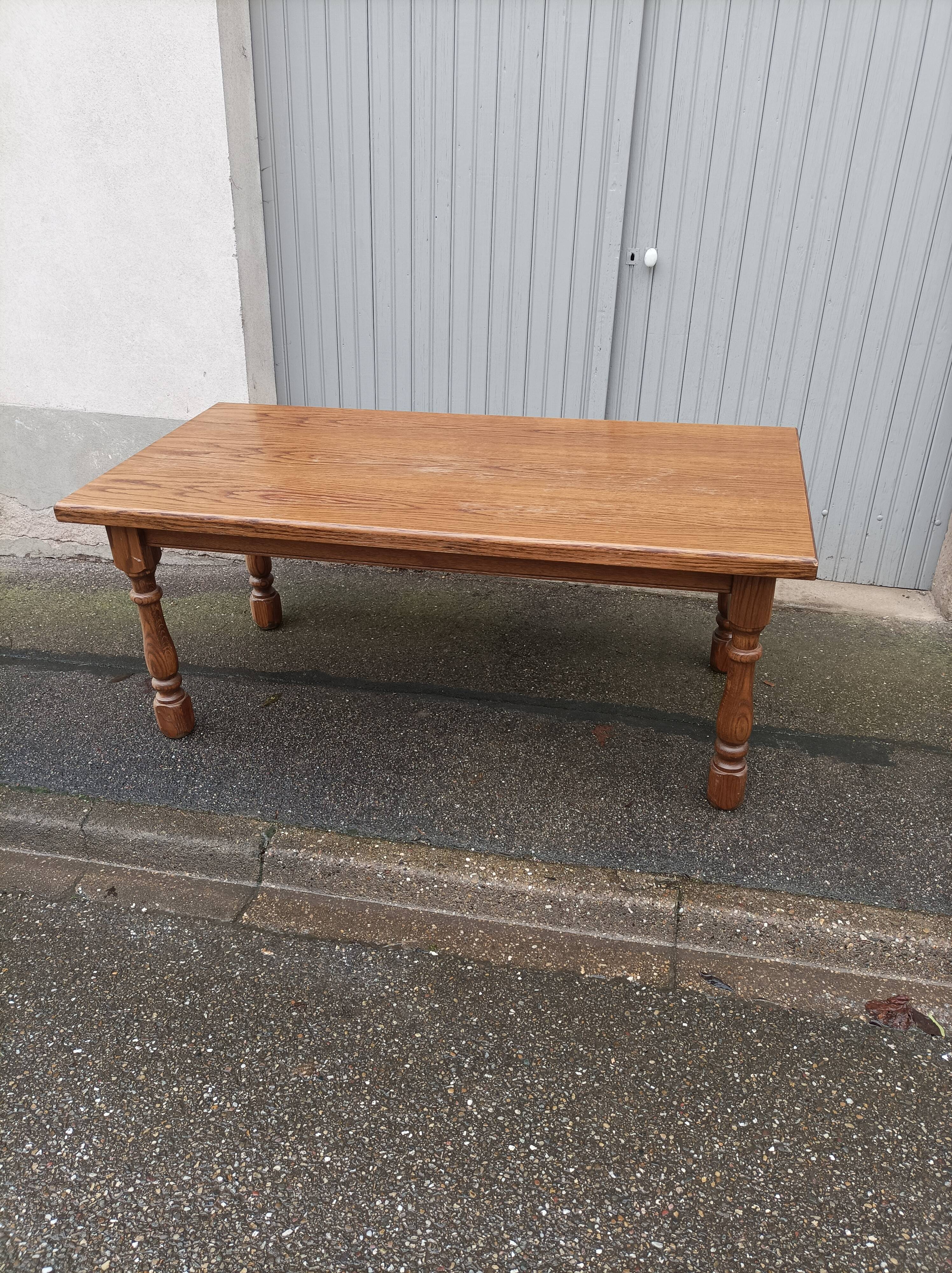 Solid oak farmhouse table