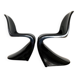 2 chaises Panton S chair Herman Miller / Fehlbaum