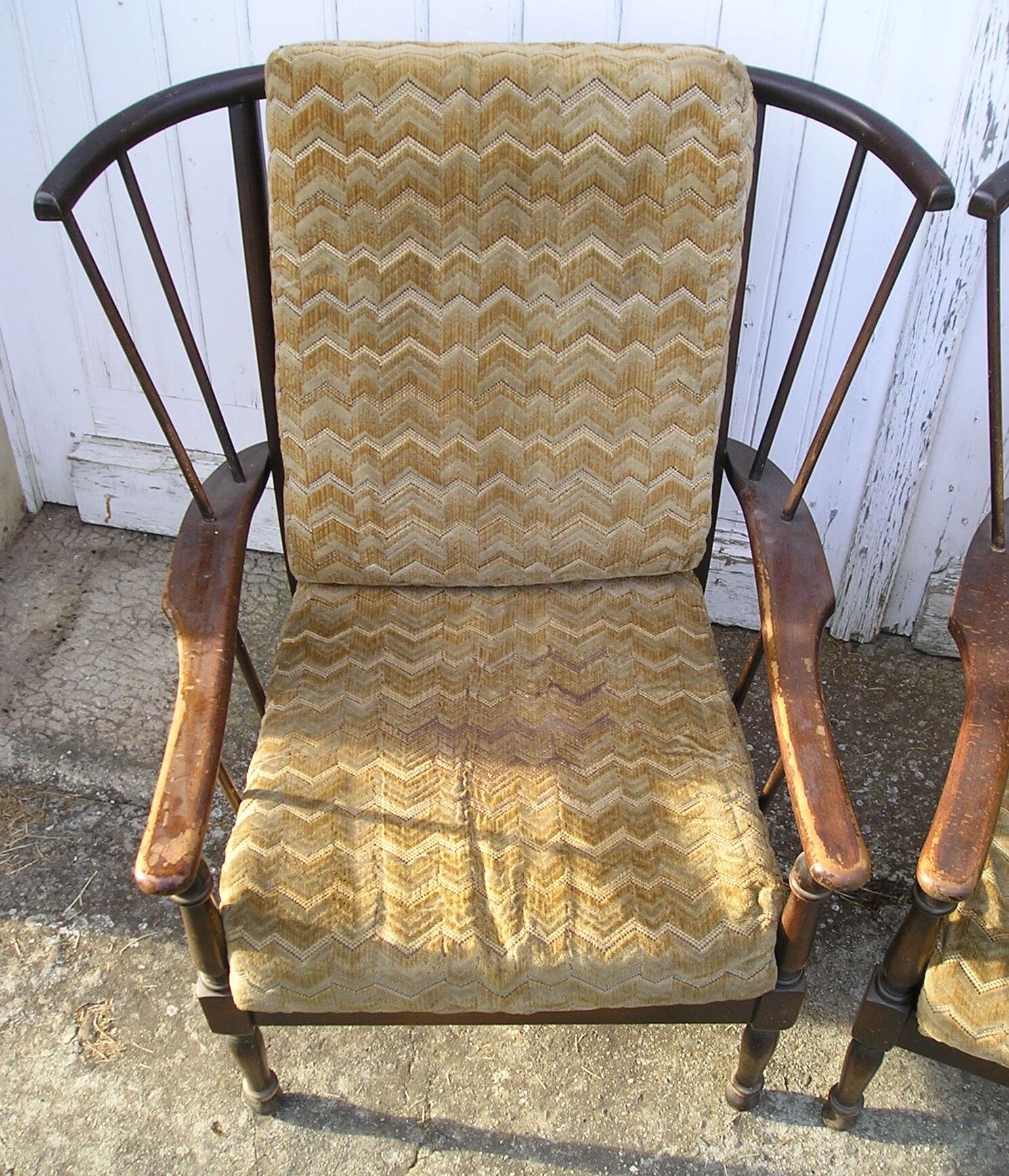 Pair of "fan" armchairs