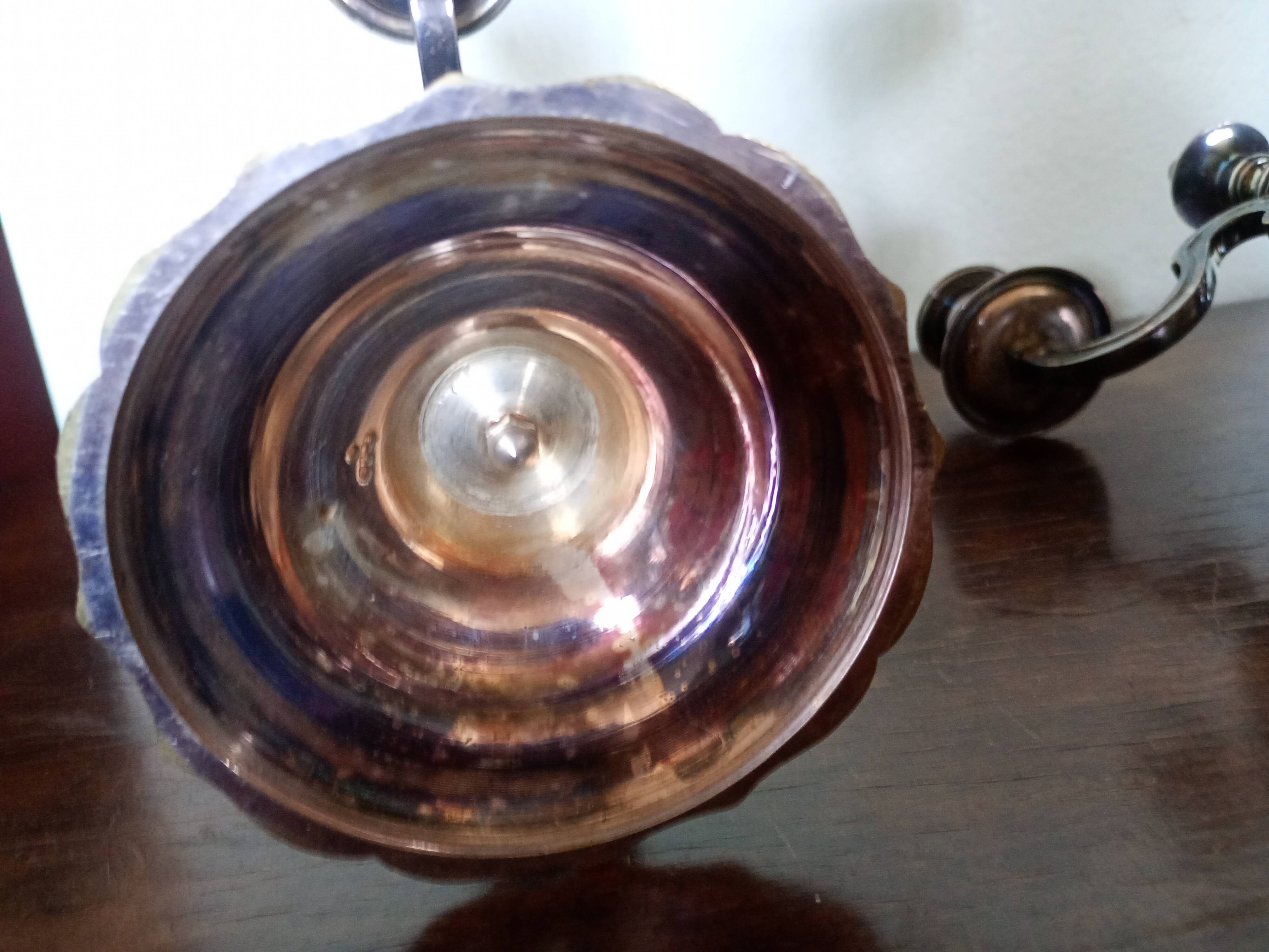 Pair - Candelabra Centerpiece - Silvered Bronze