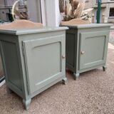 Duo de tables de chevet vert d'eau