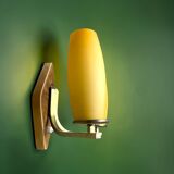 Mid Century Modern double opaline glass wall sconce
