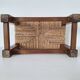 Marche pied / Tabouret en bois et paille