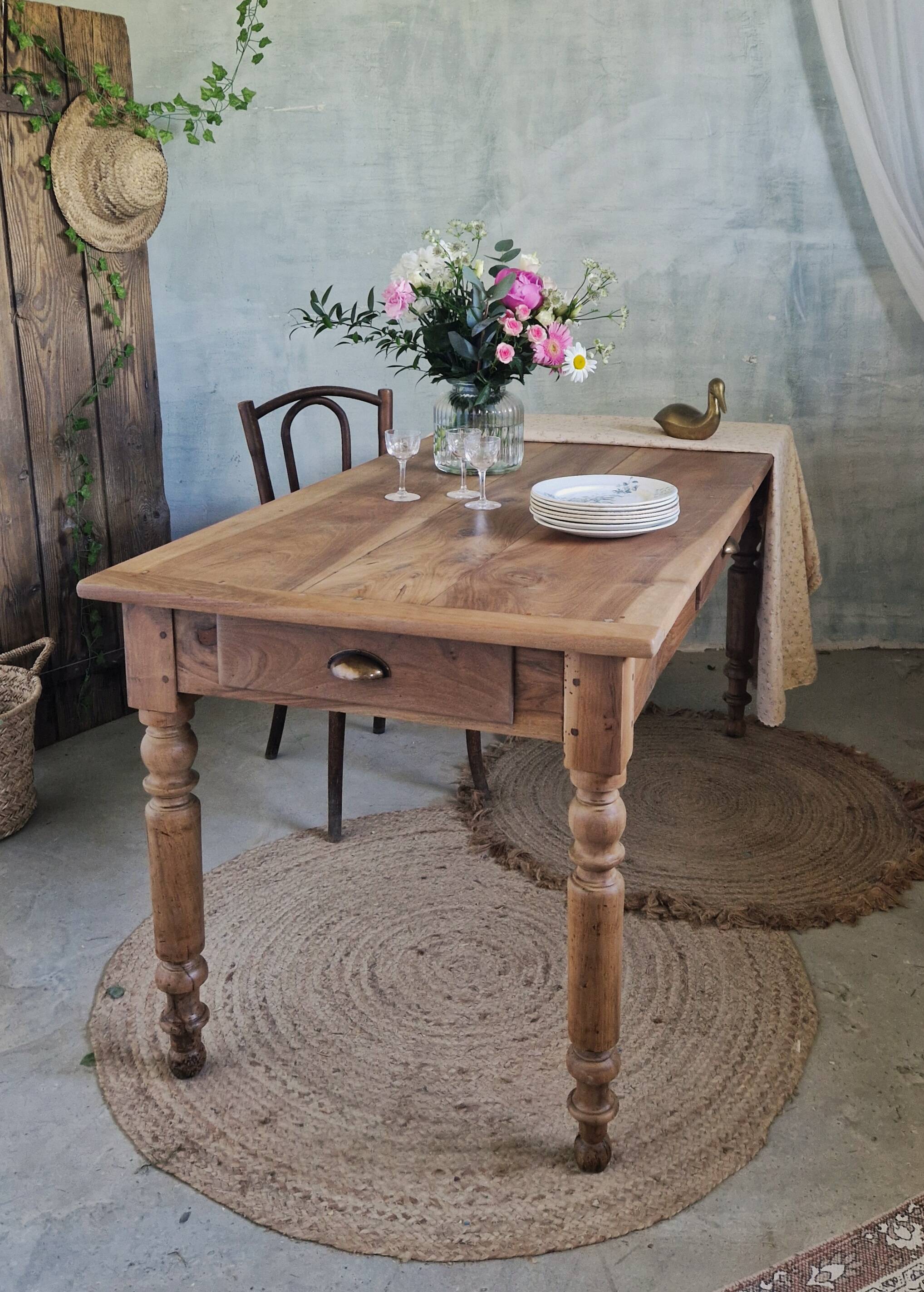 Old and beautiful farmhouse table