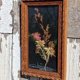Vintage Cana of dried flowers with Edelweiss