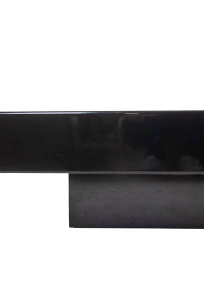 Willy Rizzo. Low table in black lacquered wood and gold brass. 1970s.