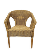 Vintage rattan basket chair