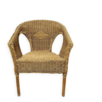 Vintage rattan basket chair