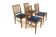 Set of 4 Scandinavian pine chairs, Sweden, 1960