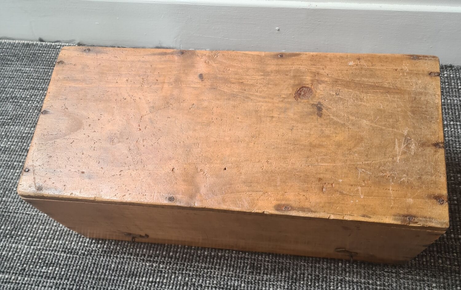 Large antique wooden box