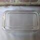 Transparent glass butter dish from lever
