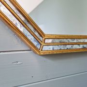 Mirror with wooden gilded frame, Deknudt (Belgium), 1970