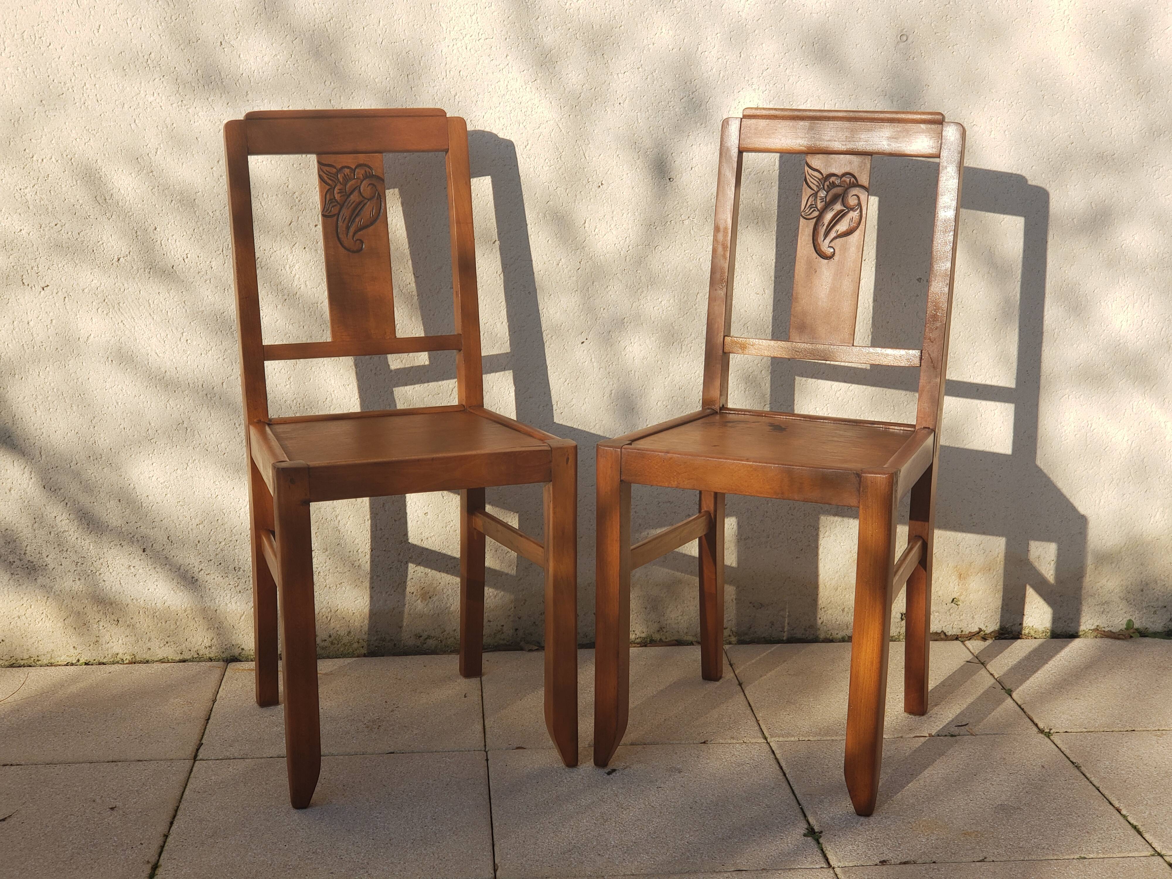 2 chaises de bistrot des années 1950