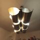 Space Age brushed aluminum pendant chandelier from the 70s