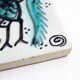 Hand-painted ceramic tile