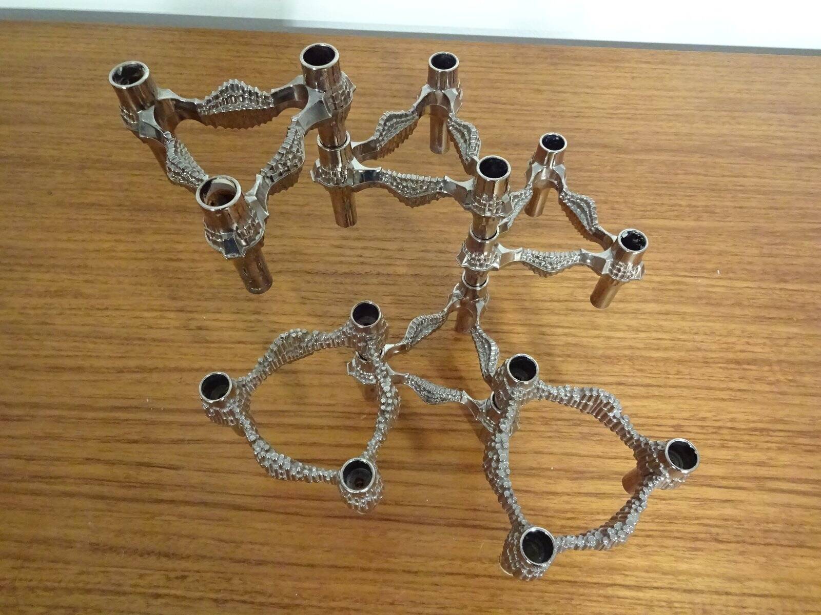 Candleholders by Ceasar Stoffi & Fritz Nagel for BMF, 1960s, Set of 6