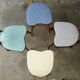 Set of 4 chairs bistro compass Boiclerc 1960 skai 4 colors