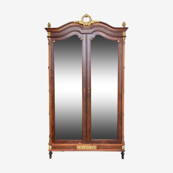 Louis XVI bronze and mahogany cabinet from Mercier Frères