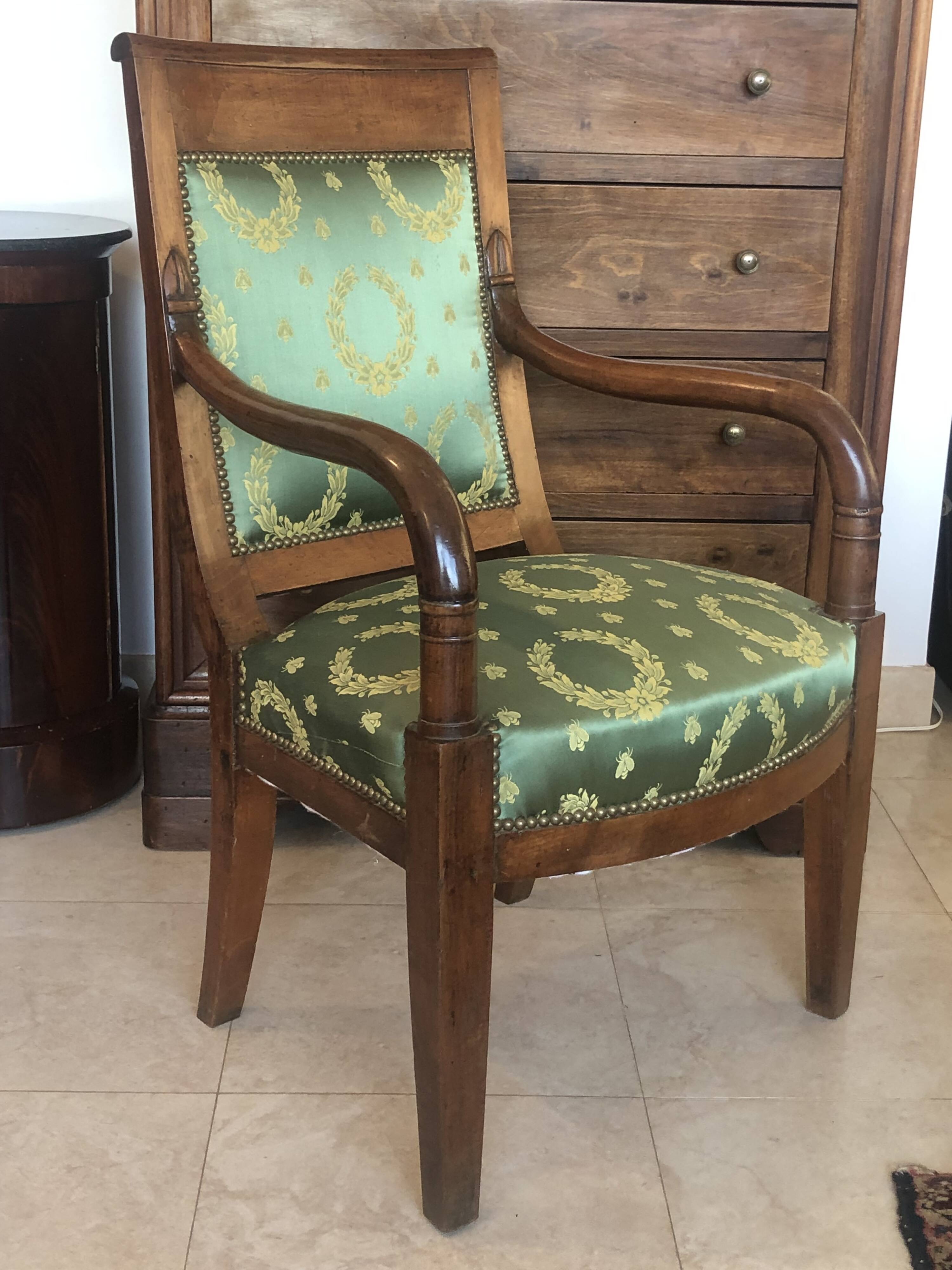 Pair of Charles X restoration period armchairs – 19th century