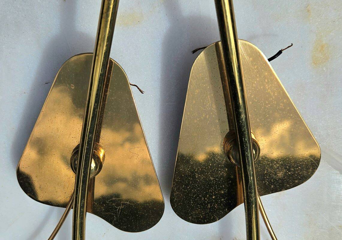 Pair of vintage wall lights attributed to maison arlus