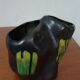 Vase céramique noire années 50/60