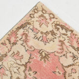 5x10 pink and beige classic turkish rug, 291x163cm