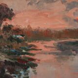Gómez Fusté - Large Post Impressionist Sunset