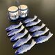 10 knife holders and 1 duo salt and pepper shaker