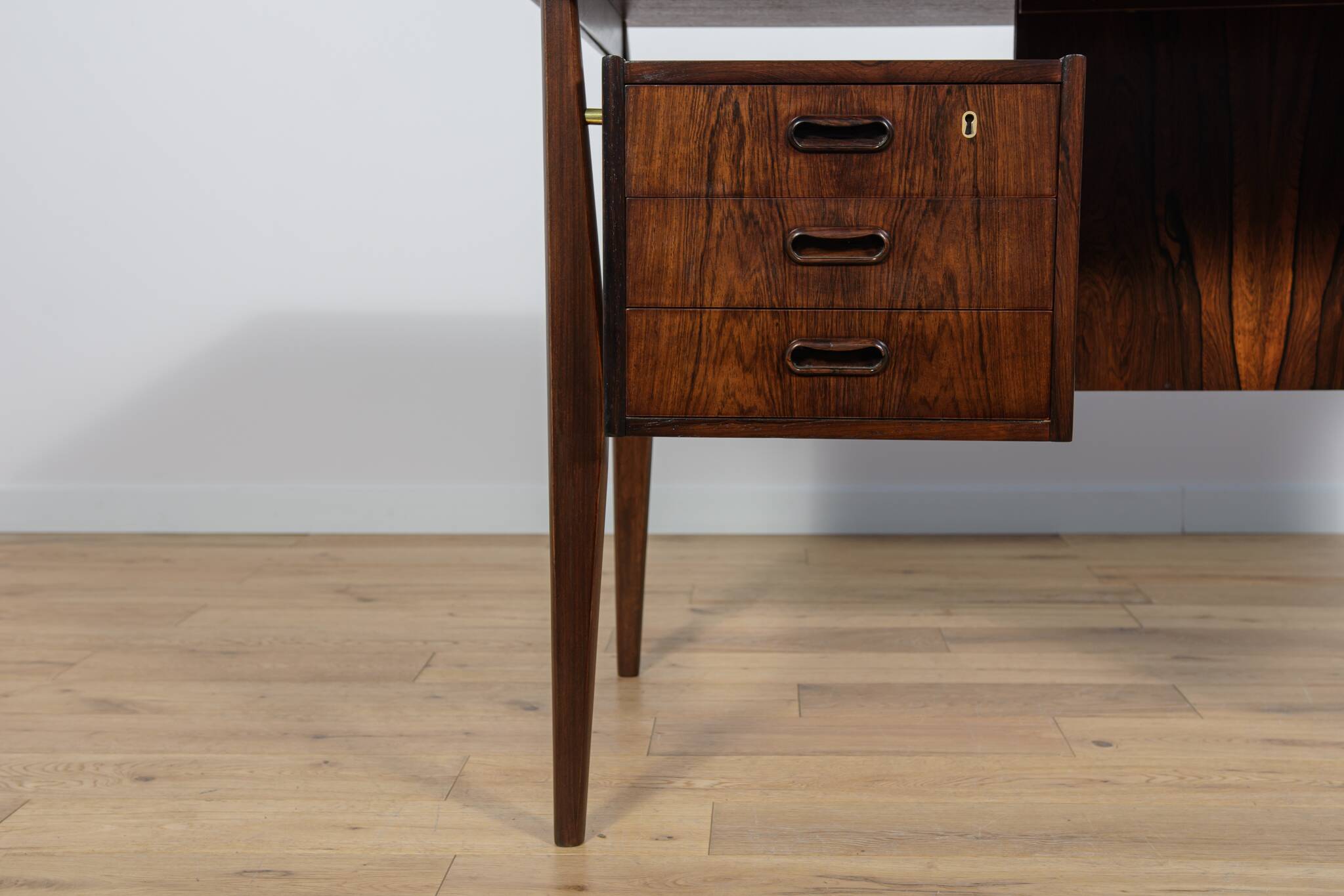 Mid Century Rosewood Desk by Gunnar Nielsen Tibergaard for Tibergaard, 1960s