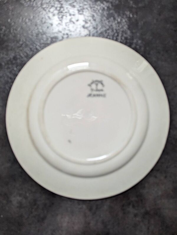 Lot 10 assiettes plates anciennes Badonviller modèle Jeanne