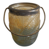 seau biscuits éventails art déco antique french biscuit tin bucket 30s