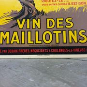 Old advertising of Bistrot - Advertising poster Vin des Maillotins