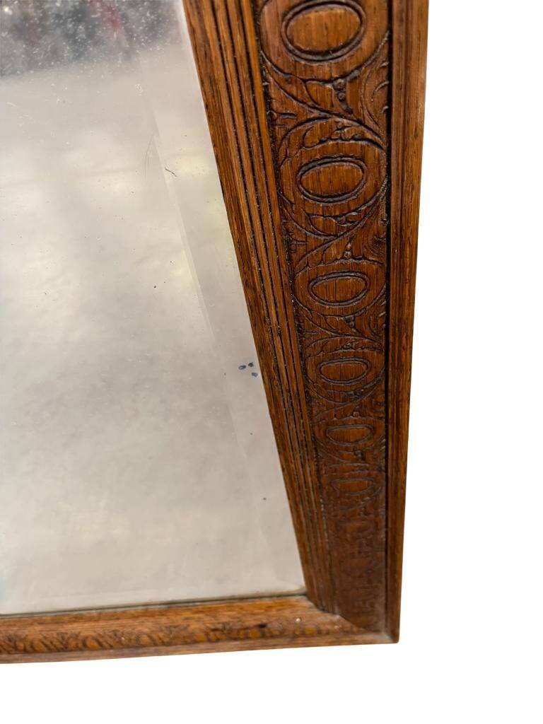 Vintage wooden wall mirror