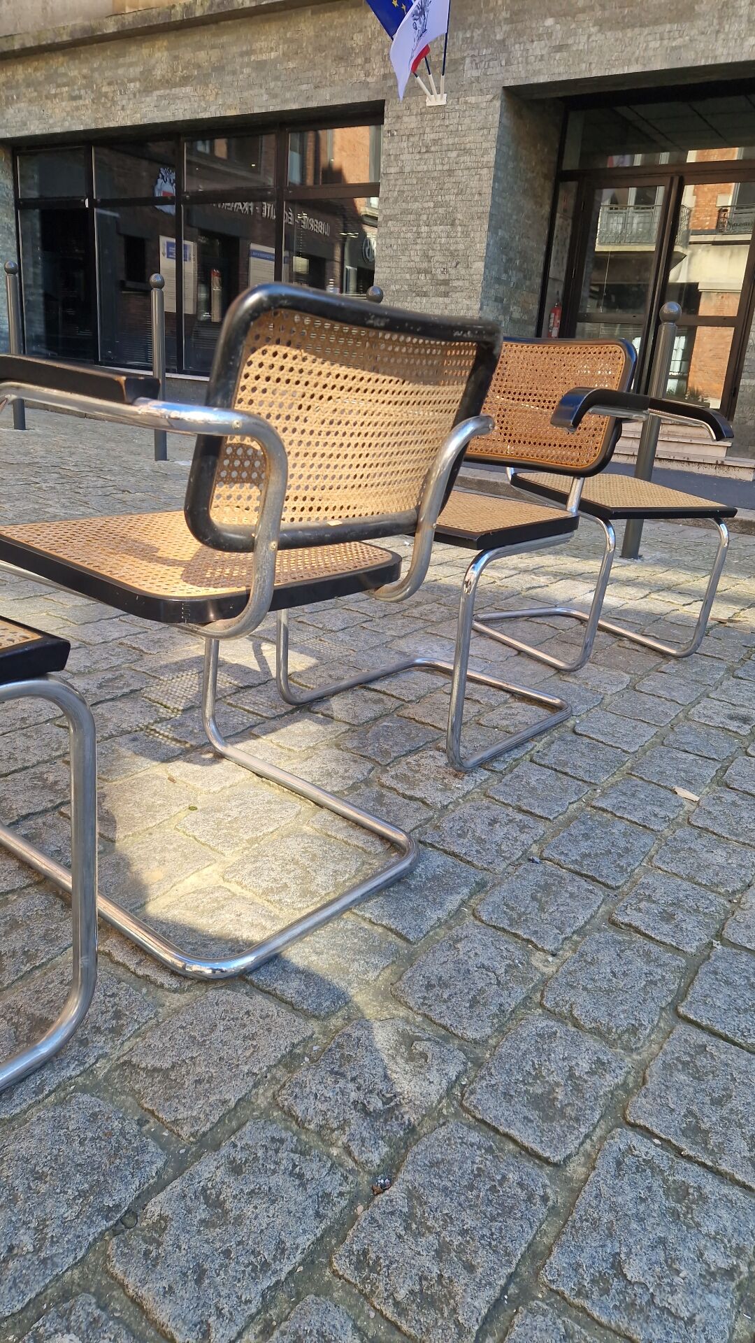 4 Cesca B64 armchairs by Marcel Breuer from the 1980s.