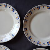 Suite of 4 plates made of Lunéville earthenware