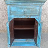 Extra furniture in old blue wood