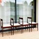 4 chaises Scandinave 1960