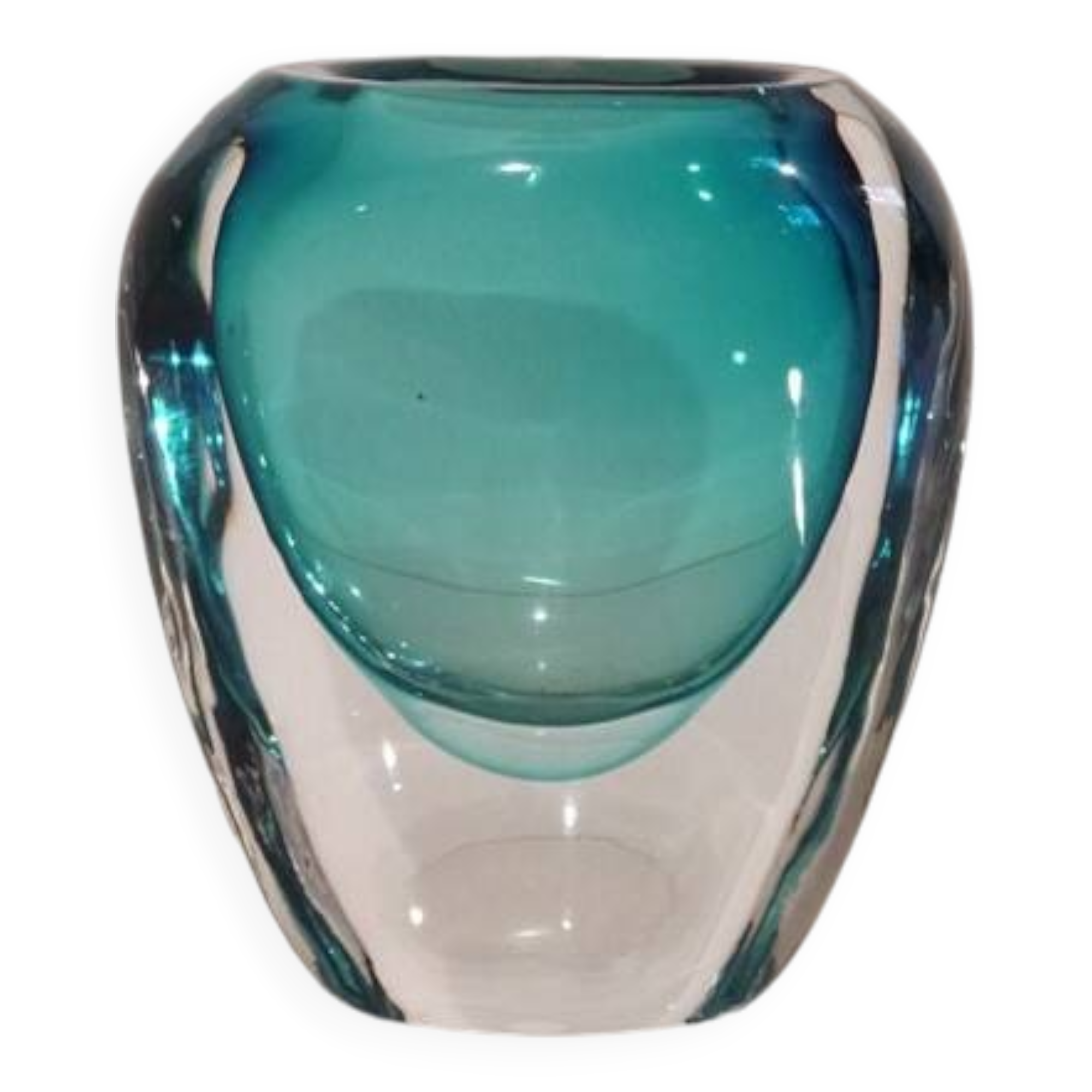 Vintage Scandinavian submerged glass vase