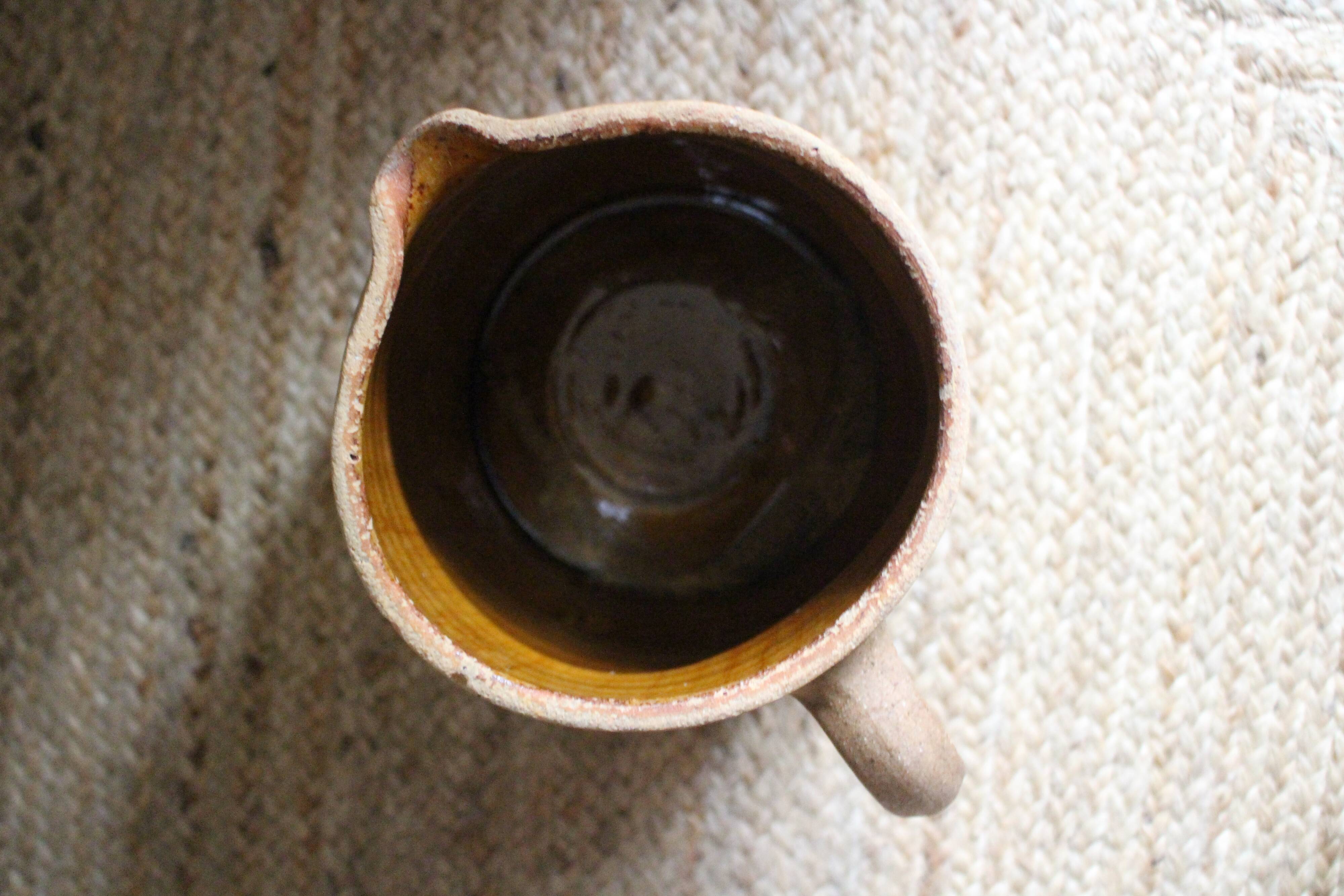 Large earthenware jug artisan pottery