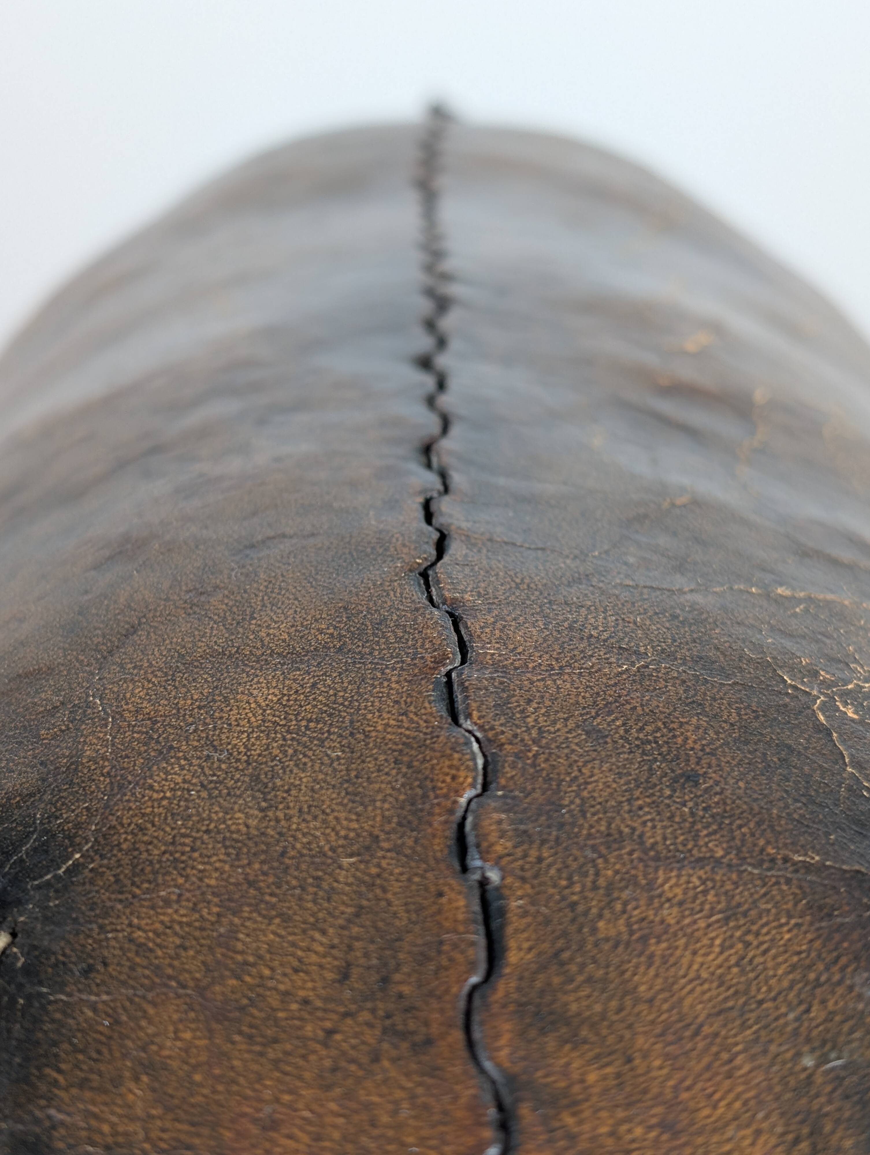 Leather pig ottoman  att dimitri omersa, 1960s