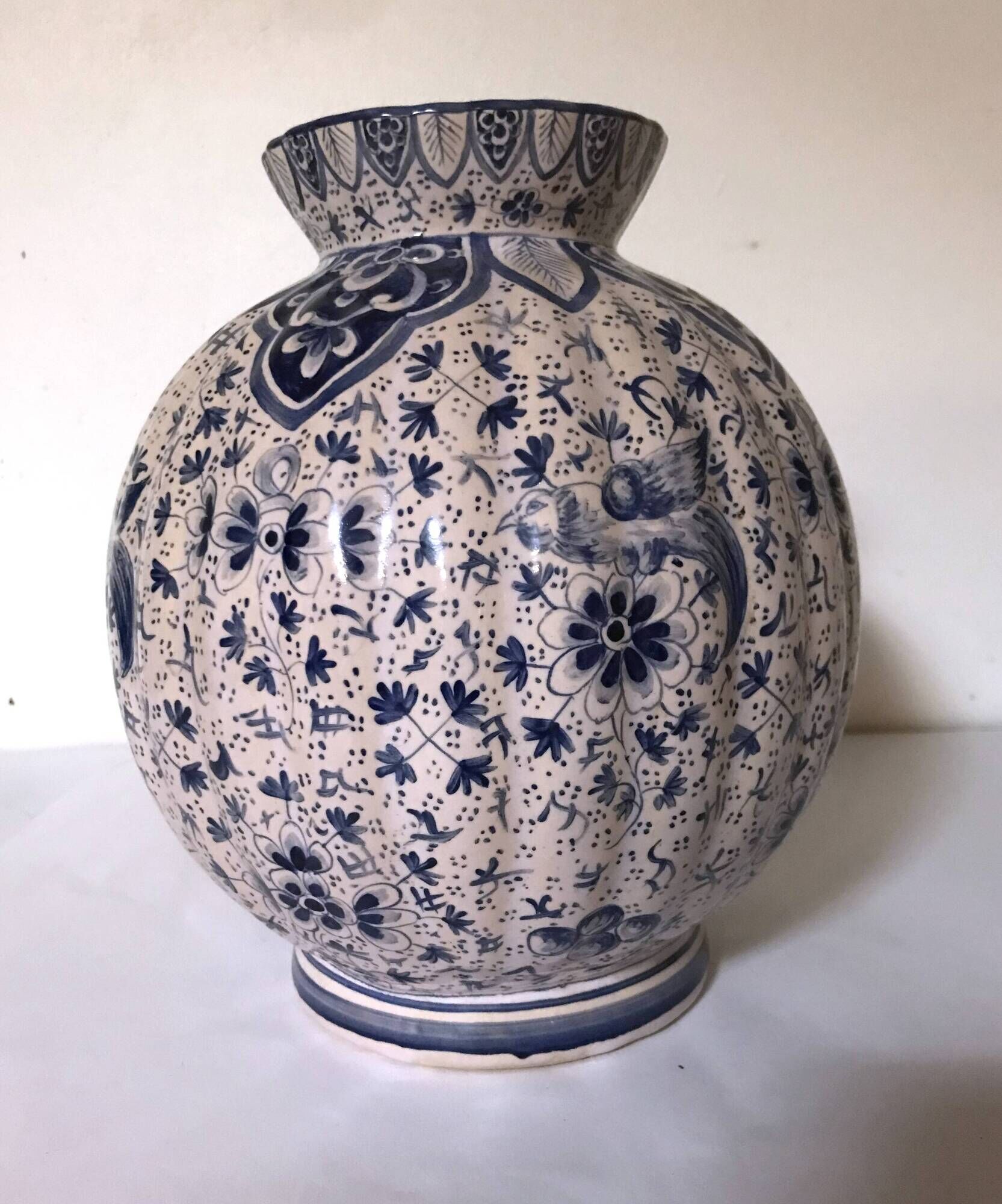 Clamecy vase. rare iznik model. antique ceramic. 19th century. make an offer.
