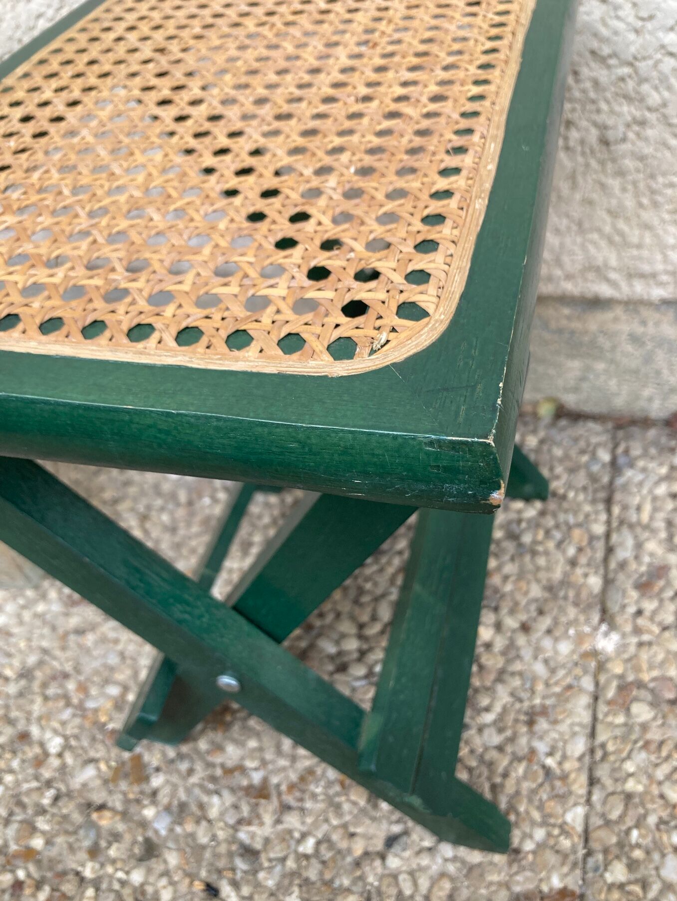 Folding stool in vintage canning