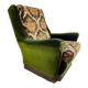 Vintage moss green armchair / one seater