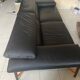 Roche Bobois black leather sofa
