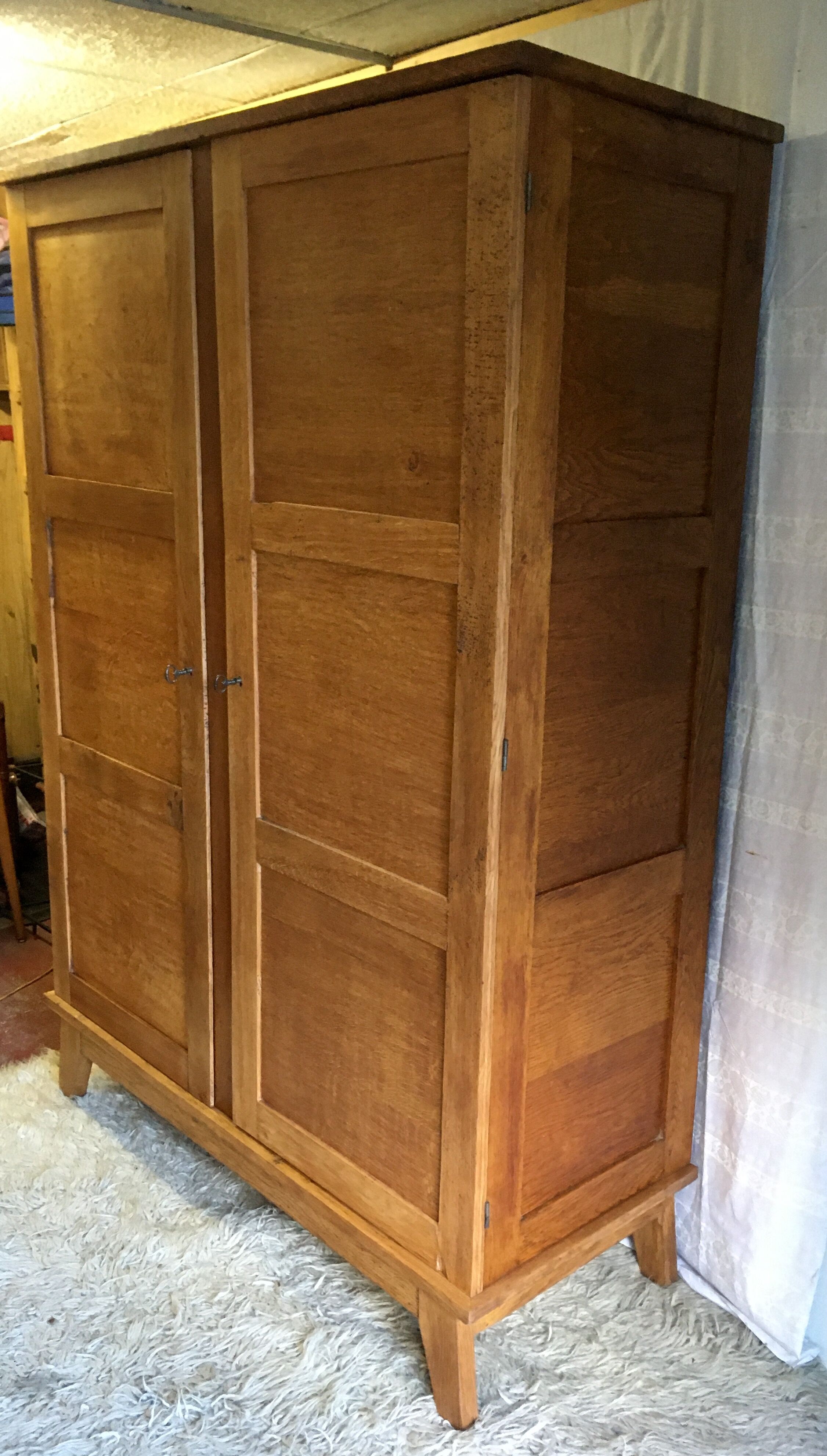 Solid oak cabinet by René Gabriel - 40/50s