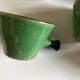 Set of 5 cups in green glazed clay Dieulefit 1960
